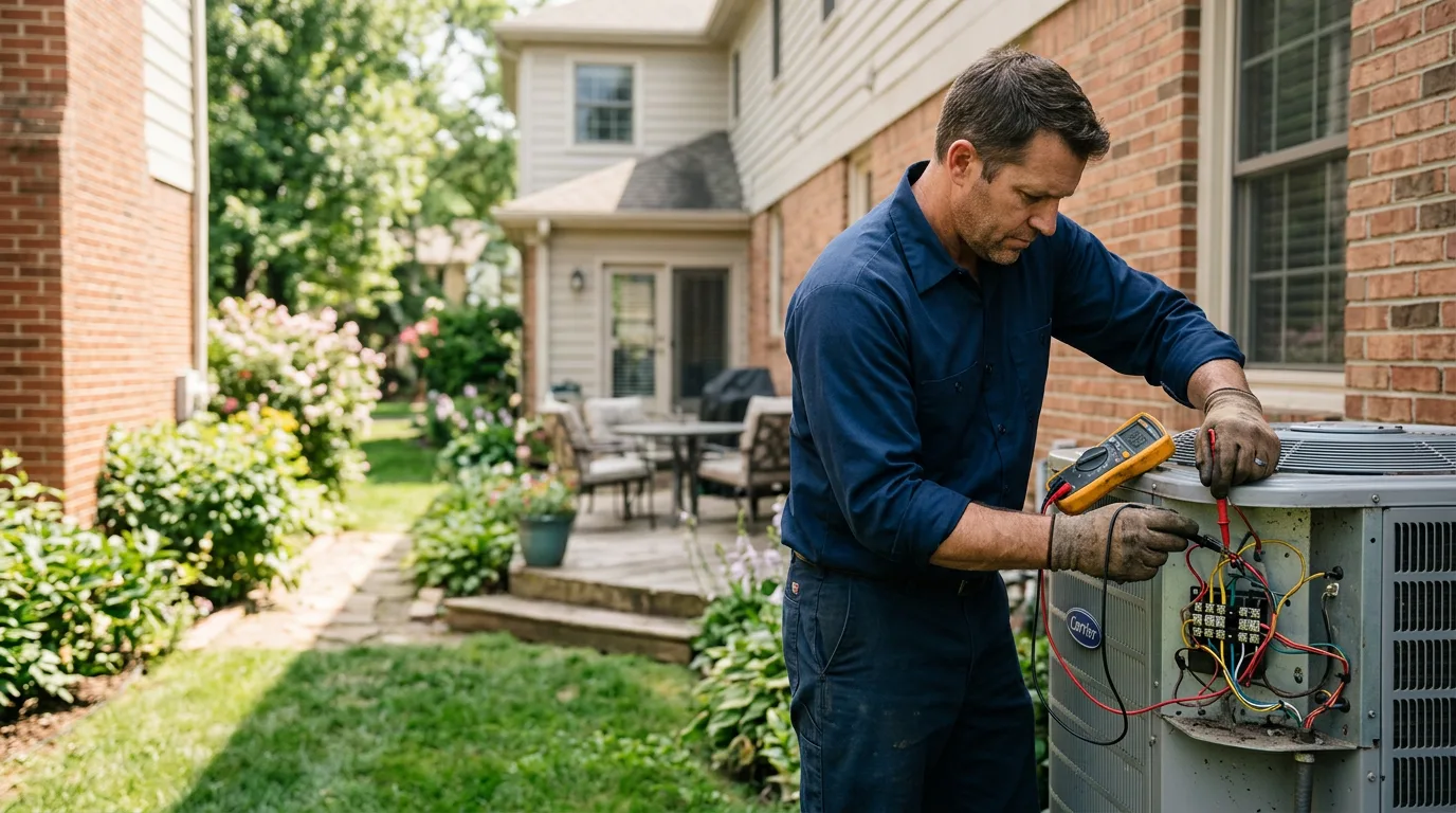 HVAC technician working near June Lake, CA